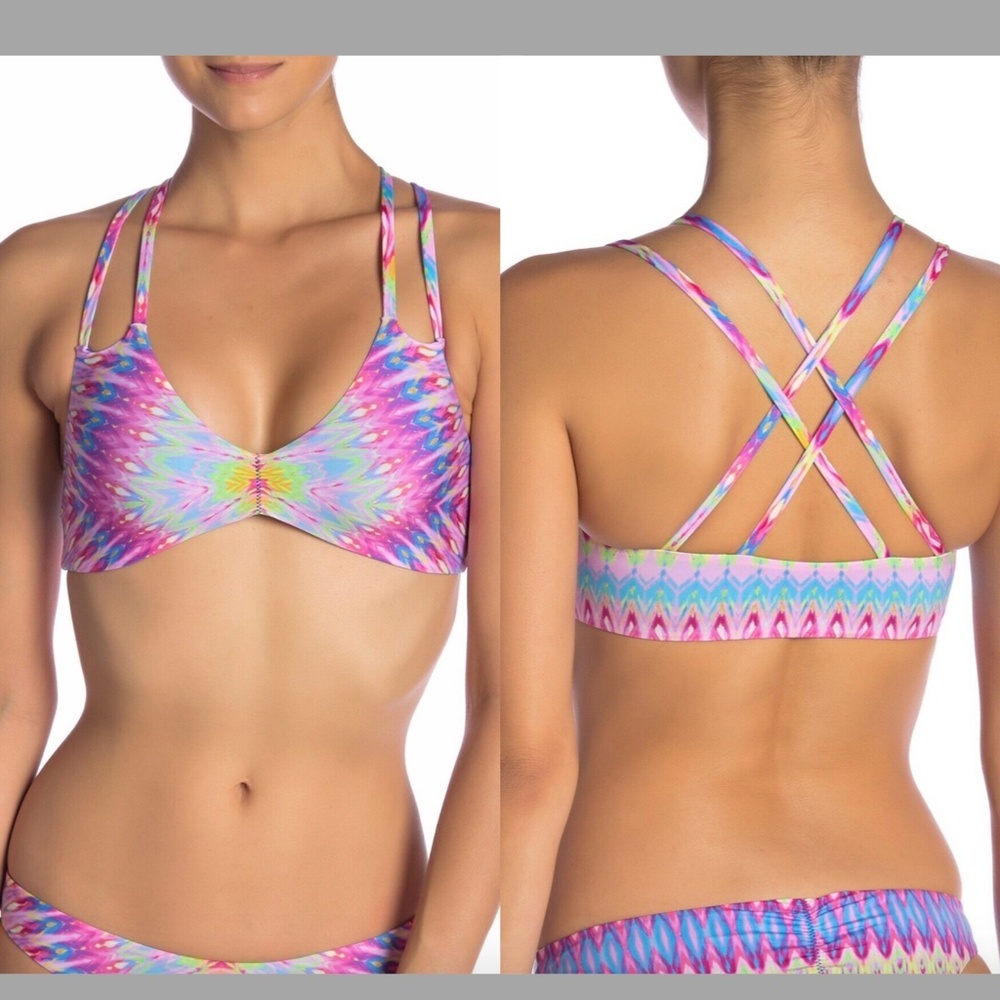 NWT $76 PILYQ Reversible Utopia Halter Bikini Top [ SZ‎ Medium ]